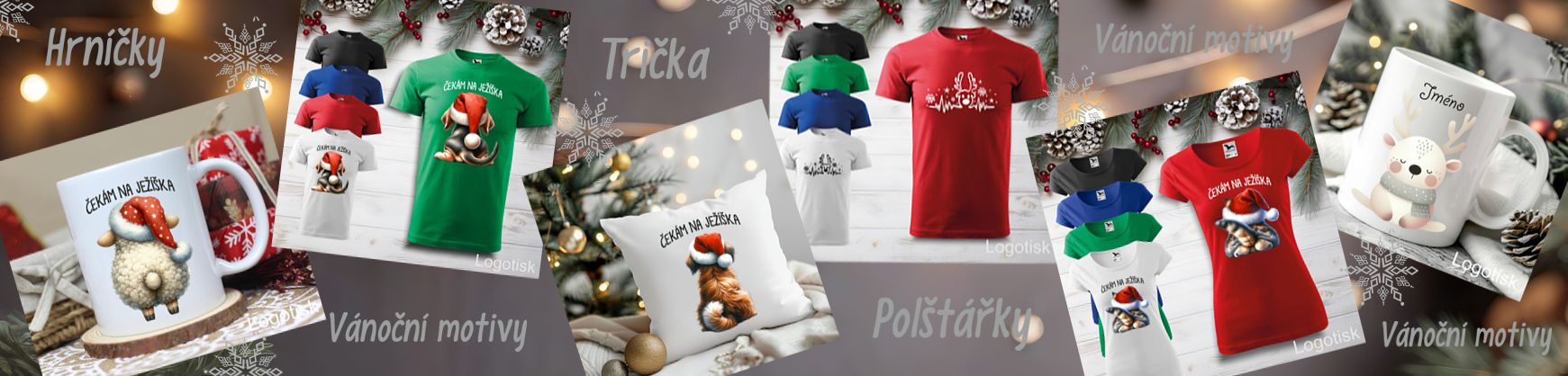 Vánoce na Logotisk.cz - originální dárky s potiskem na přání